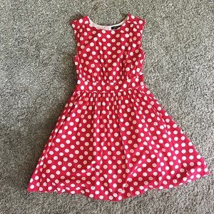 Emily and Fin red polka dot fit & flare dress - S